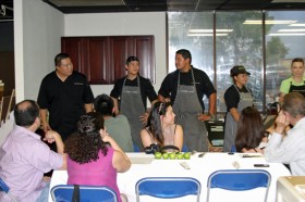 Executive Chef Tony Lu introducing his team