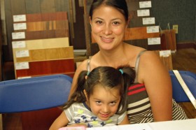 Long-time fan Amy and her darling daughter