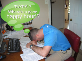 Forget taxes! Where's a good happy hour!?